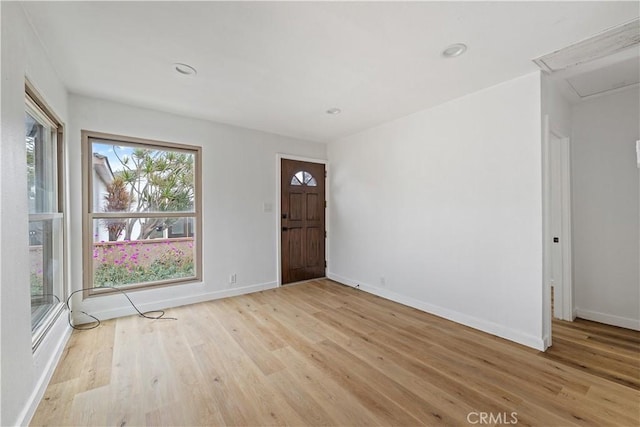 10931 S Burl Ave, Inglewood, CA 90304 - entryway featuring light wood-type flooring and recessed lighting