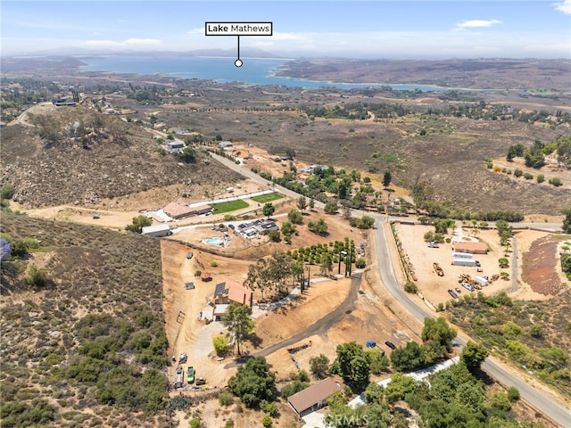 20605 Broadview Dr, Perris, CA 92570 - aerial overview of property's location with a large body of water
