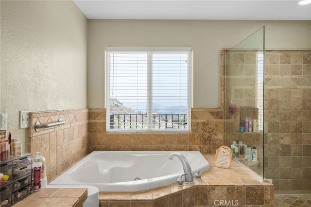 20605 Broadview Dr, Perris, CA 92570 - full bathroom with plenty of natural light and a whirlpool tub