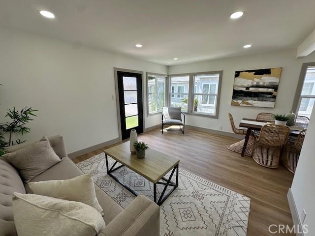 2510 Termino Ave, Long Beach, CA 90815 - living room featuring recessed lighting and wood finished floors