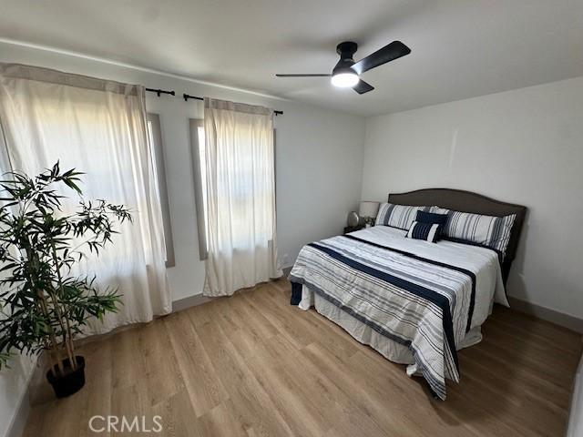 2510 Termino Ave, Long Beach, CA 90815 - bedroom featuring light wood finished floors and a ceiling fan