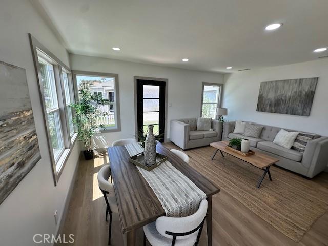 2510 Termino Ave, Long Beach, CA 90815 - living room with wood finished floors and recessed lighting