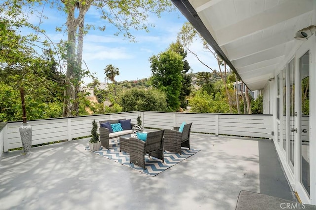 3839 Davana Rd, Sherman Oaks, CA 91423 - view of patio with an outdoor living space