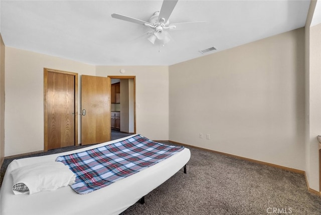 16635 Wintun Rd, Apple Valley, CA 92307 - carpeted bedroom featuring baseboards and a ceiling fan