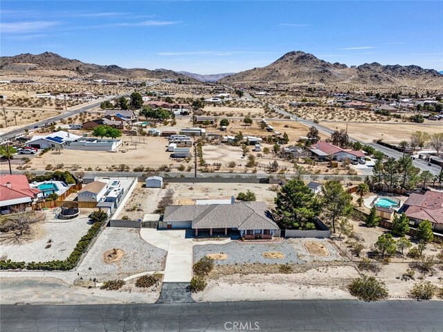16635 Wintun Rd, Apple Valley, CA 92307 - aerial view of residential area featuring a mountainous background and a desert landscape