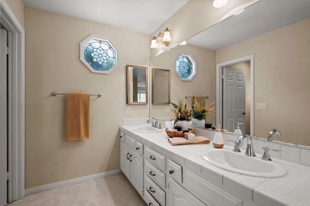 4036 Stonebridge Ln, Rancho Santa Fe, CA 92091 - full bathroom featuring double vanity and baseboards