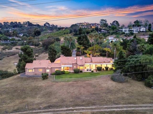4036 Stonebridge Ln, Rancho Santa Fe, CA 92091 - view of aerial view at dusk