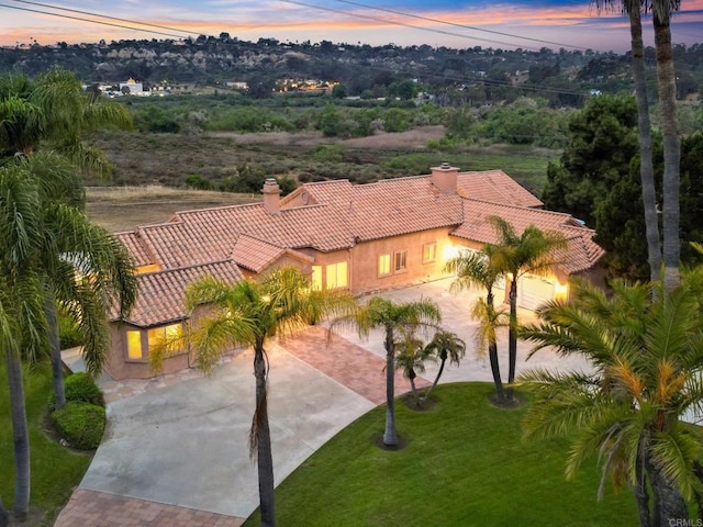4036 Stonebridge Ln, Rancho Santa Fe, CA 92091 - view of aerial view at dusk