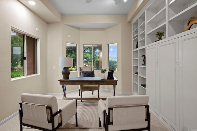 4036 Stonebridge Ln, Rancho Santa Fe, CA 92091 - home office featuring baseboards and light colored carpet
