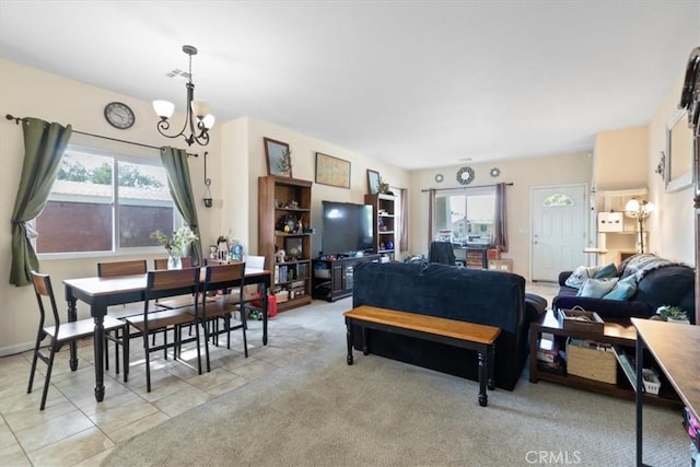 350 E Nugent St, Lancaster, CA 93535 - living area featuring a chandelier