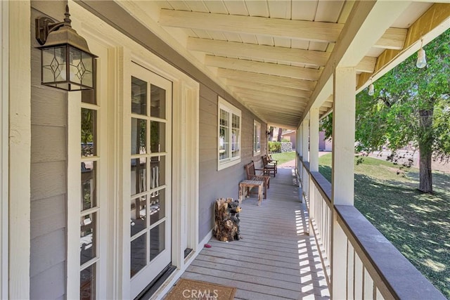3537 Pinon Pines Rd, Wrightwood, CA 92397 - view of wooden porch