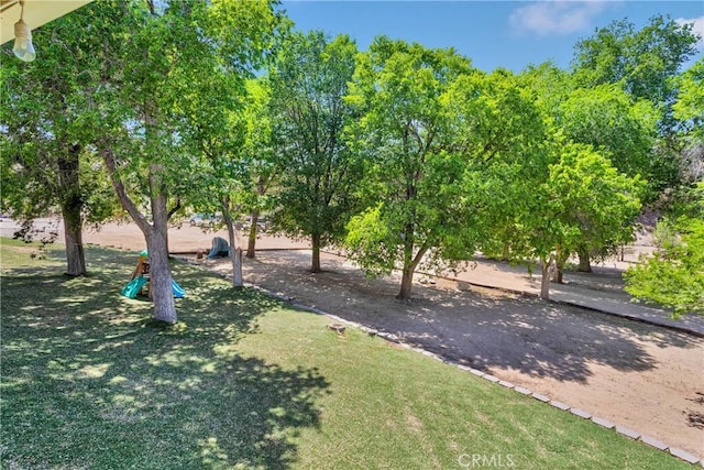 3537 Pinon Pines Rd, Wrightwood, CA 92397 - view of green lawn with a playground