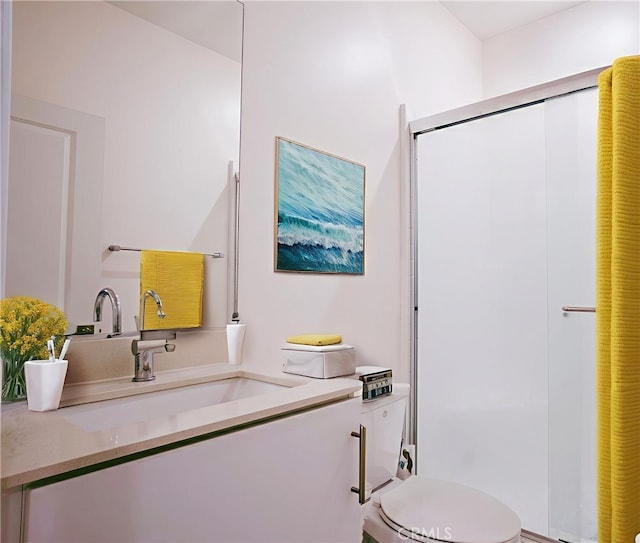 15820 Caterpillar Dr, Fontana, CA 92336 - full bathroom featuring a shower stall, vanity, and toilet