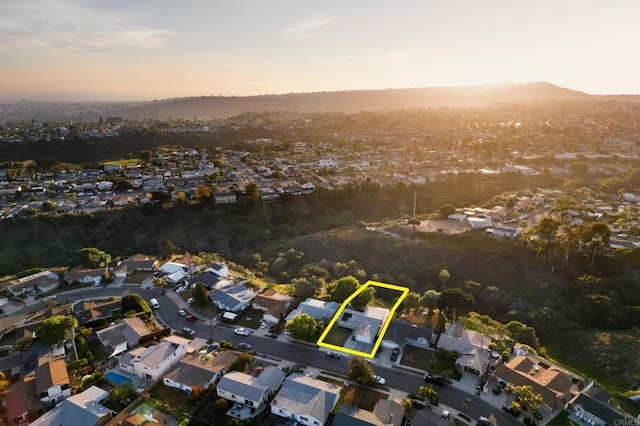 4158 Seri St, San Diego, CA 92117 - aerial view of property and surrounding area featuring nearby suburban area