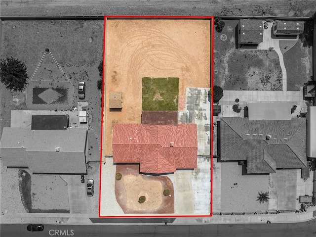 13951 Falling Leaf Rd, Apple Valley, CA 92307 - aerial overview of property's location with property parcel outlined