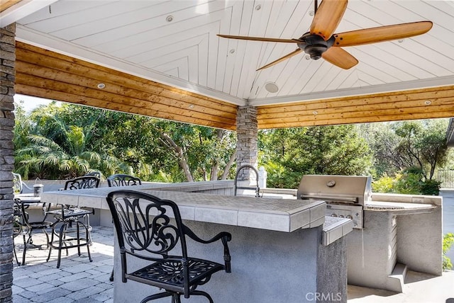 2212 Rim Rd, Duarte, CA 91008 - view of patio featuring exterior kitchen