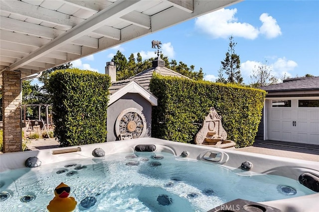 2212 Rim Rd, Duarte, CA 91008 - exterior view of a jacuzzi