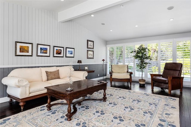 2212 Rim Rd, Duarte, CA 91008 - living room featuring hardwood / wood-style flooring, plenty of natural light, and recessed lighting
