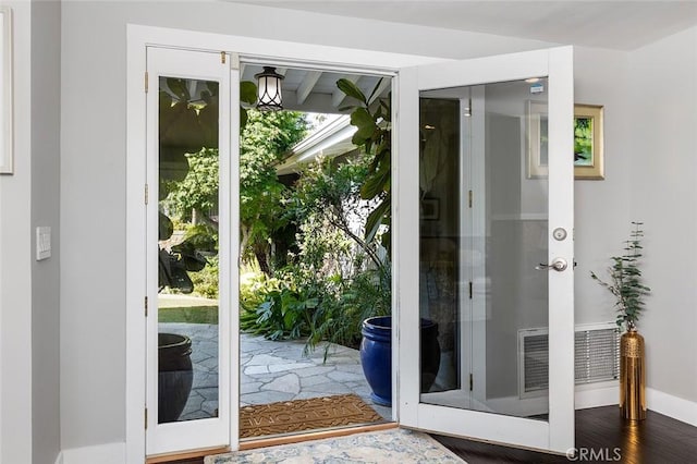 2212 Rim Rd, Duarte, CA 91008 - doorway featuring french doors and wood finished floors