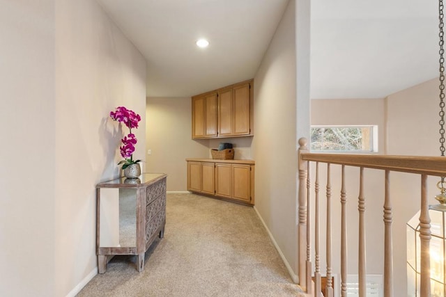 1394 Corte Magna, Oceanside, CA 92057 - corridor featuring baseboards, light carpet, and recessed lighting