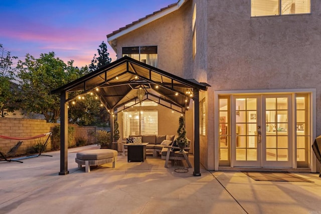 1394 Corte Magna, Oceanside, CA 92057 - view of patio with outdoor lounge area and french doors