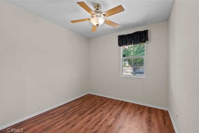 4616 W W Ave J2, Lancaster, CA 93536 - empty room with baseboards, wood finished floors, and a ceiling fan