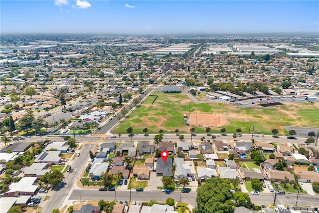 7321 Eglise Ave, Pico Rivera, CA 90660 - aerial view of property and surrounding area featuring nearby suburban area