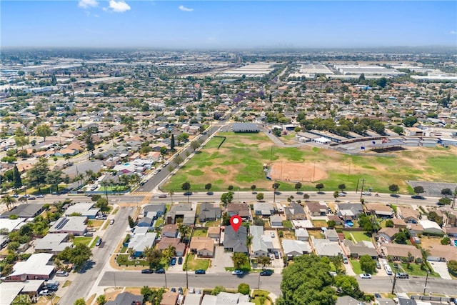 7321 Eglise Ave, Pico Rivera, CA 90660 - aerial view of property's location with nearby suburban area