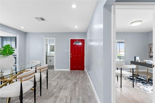7321 Eglise Ave, Pico Rivera, CA 90660 - foyer with light wood-style flooring and recessed lighting