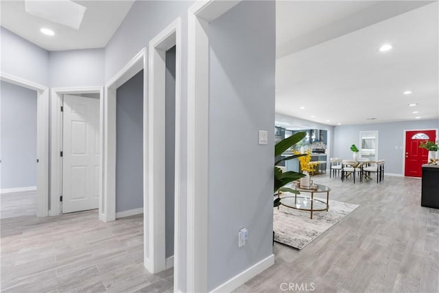 7321 Eglise Ave, Pico Rivera, CA 90660 - corridor featuring wood finished floors and recessed lighting