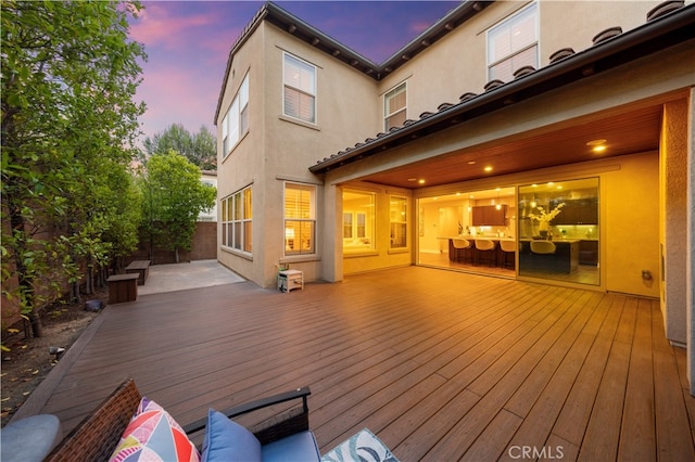 74 Gainsboro, Irvine, CA 92620 - view of deck at dusk
