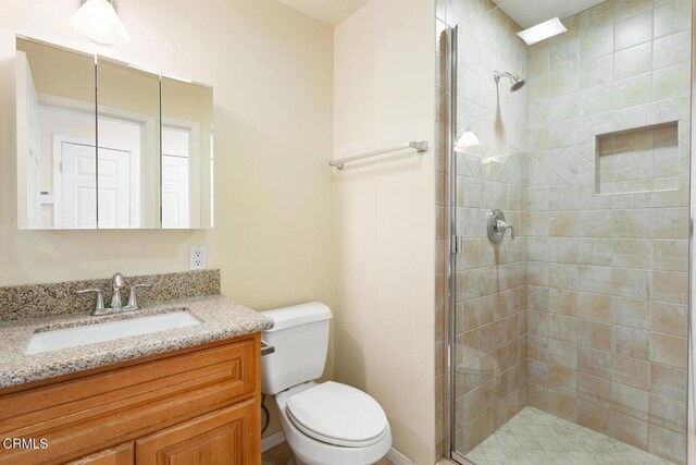 260262 Acacia St, Altadena, CA 91001 - bathroom featuring a shower stall, vanity, and toilet