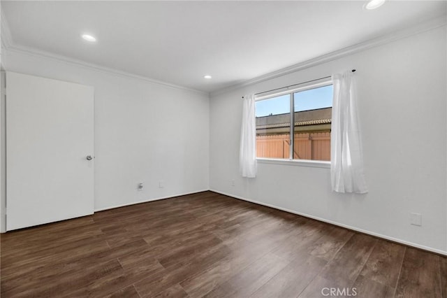 5905 Rosemead Blvd Unit 16, Pico Rivera, CA 90660 - spare room featuring ornamental molding, wood finished floors, and recessed lighting