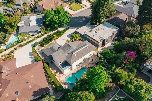 22443 Robin Oaks, Diamond Bar, CA 91765 - aerial perspective of suburban area featuring a pool