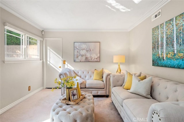 22443 Robin Oaks, Diamond Bar, CA 91765 - living area featuring ornamental molding, carpet, and baseboards