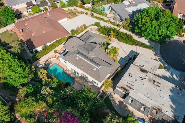 22443 Robin Oaks, Diamond Bar, CA 91765 - aerial view of residential area featuring a pool area
