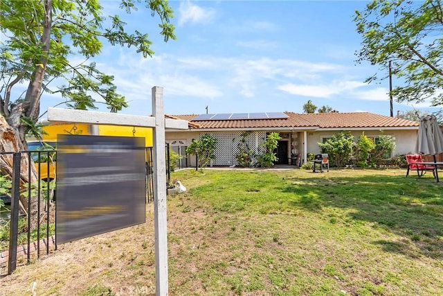 25785 Edgemont Ct, San Bernardino, CA 92404 - view of yard with a garage