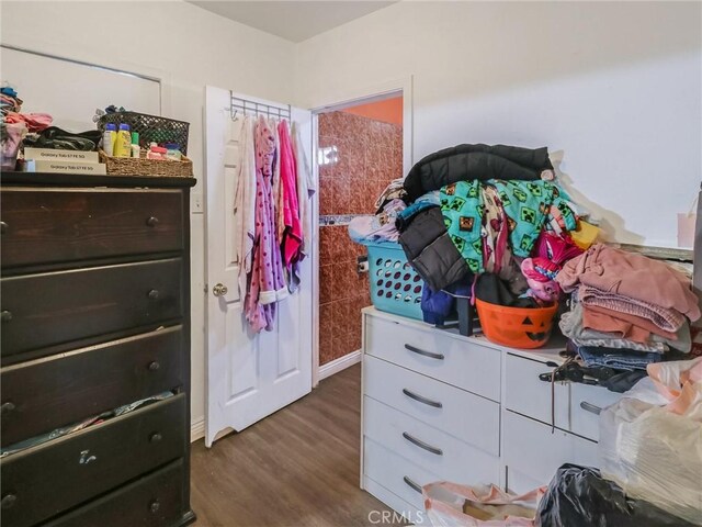 119 W 61st St, Los Angeles, CA 90003 - spacious closet with dark wood-style flooring