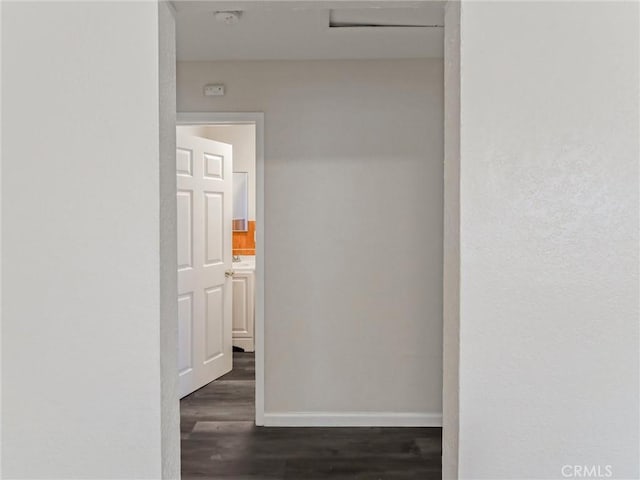 119 W 61st St, Los Angeles, CA 90003 - hallway with wood finished floors and baseboards