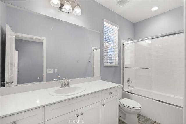 41719 Wayladn Ct, Lancaster, CA 93536 - bathroom featuring vanity, toilet, and combined bath / shower with glass door