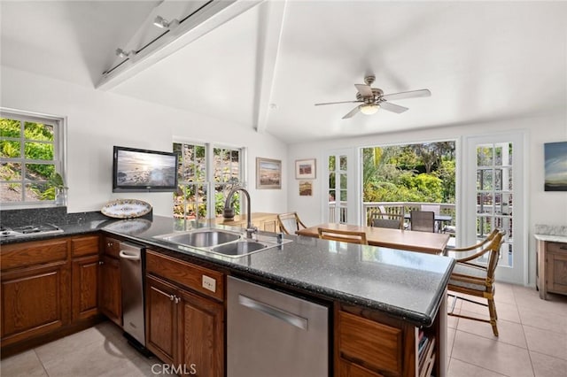 790 Wendt Ter, Laguna Beach, CA 92651 - kitchen featuring stainless steel appliances, a sink, and healthy amount of natural light