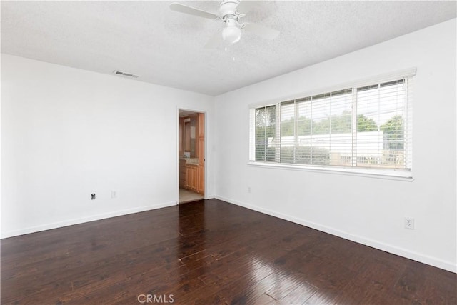 10709 Calabash Ave, Fontana, CA 92337 - spare room featuring baseboards, wood finished floors, a ceiling fan, and a textured ceiling