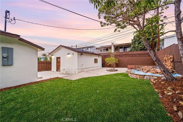 34021 La Serena Dr, Dana Point, CA 92629 - yard at dusk featuring a patio