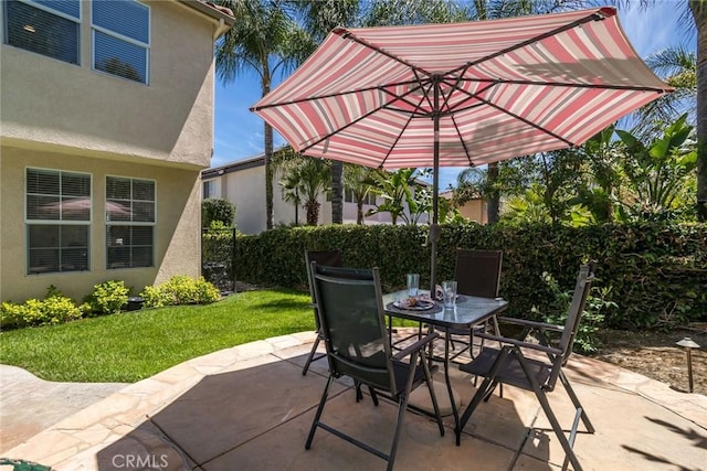 25815 Forsythe Way, Stevenson Ranch, CA 91381 - view of patio / terrace featuring outdoor dining area