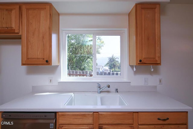 5020 Carolyn Way, Glendale, CA 91214 - kitchen with dishwasher, a sink, and light countertops