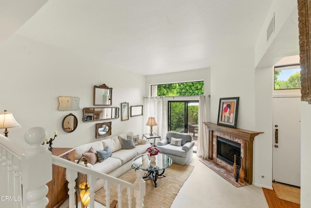 18751 Hatteras St Unit 13, Tarzana, CA 91356 - living area with healthy amount of natural light and a fireplace with flush hearth