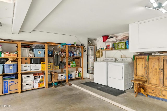 18751 Hatteras St Unit 13, Tarzana, CA 91356 - basement featuring water heater and separate washer and dryer