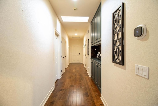 11606 Mesa Verde Dr, Valley Center, CA 92082 - hall featuring dark wood finished floors and baseboards