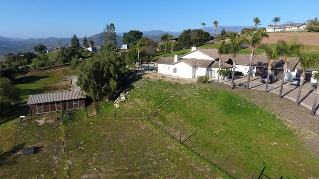 11606 Mesa Verde Dr, Valley Center, CA 92082 - aerial view of residential area with mountains