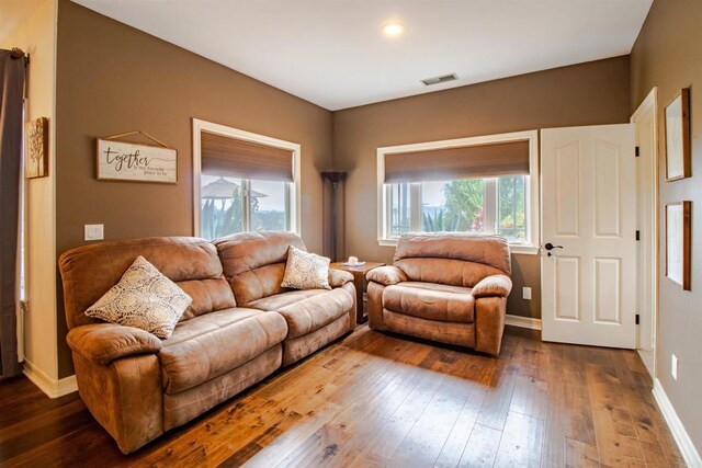 11606 Mesa Verde Dr, Valley Center, CA 92082 - living room with plenty of natural light, dark wood-style floors, and baseboards